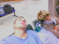 Po p��letu do Dublinu jsme p�espali na leti��i