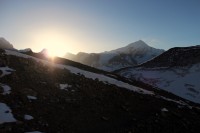 Z�pad slunce nad horami